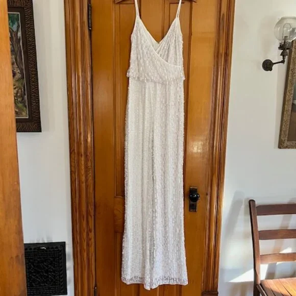 DB STUDIO Spaghetti Strap Sequin Blouson Jumpsuit Woman's Size 2 - Picture 10 of 16